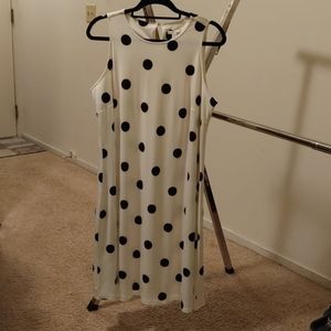 NWOT Sleeveless polka dot shift dress 14/16w